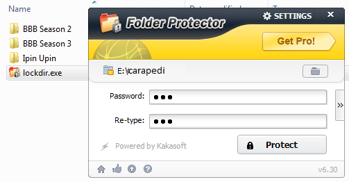 lockdir password